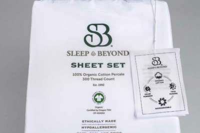 sleep and beyond organic cotton percale sheet set 008